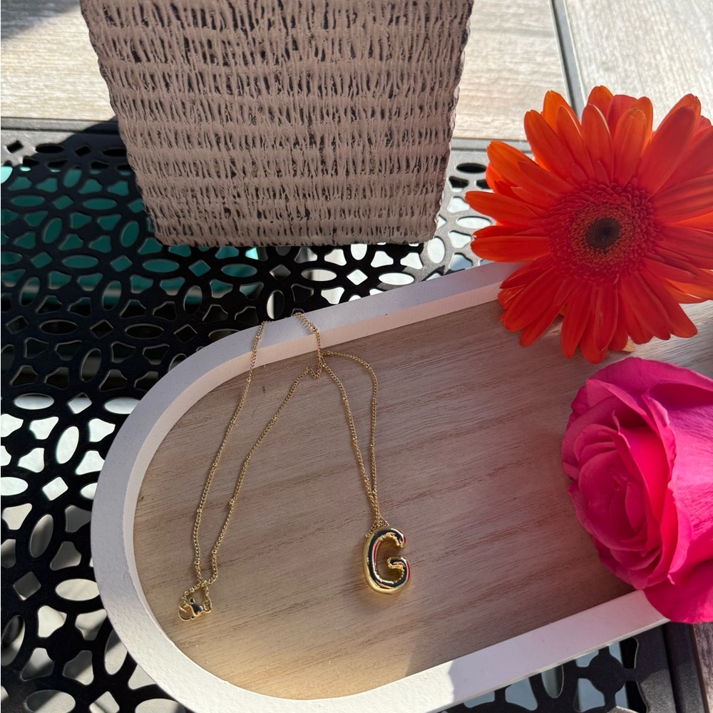 G Initial Necklace 🤍